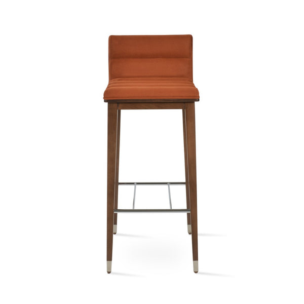 Soho Concept Corona Wood Barstools & Counterstools - Stylish Comfort Upholstered Seats, 10-year Warranty, Walnut Finish Walnut  Soho-concept-dining-chair-07582