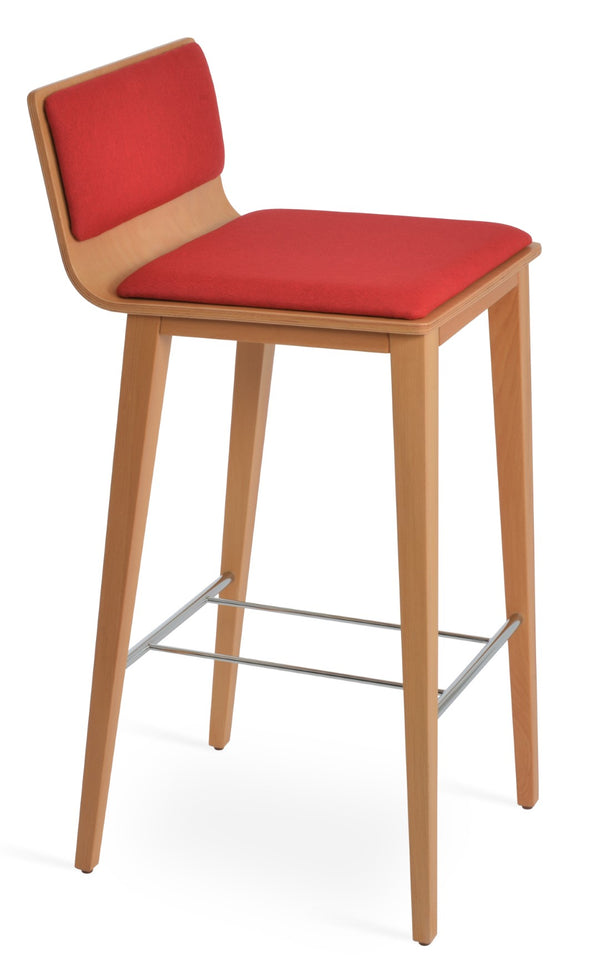Soho Concept Corona Wood Barstools & Counterstools With Removable Camira Fabric Pads - 10-year Guarantee! Red  Soho-concept-dining-chair-10891