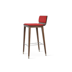 Soho Concept Corona Wood Barstools & Counterstools With Removable Camira Fabric Pads - 10-year Guarantee! Walnut,Chrome,Red  Soho-concept-dining-chair-06627