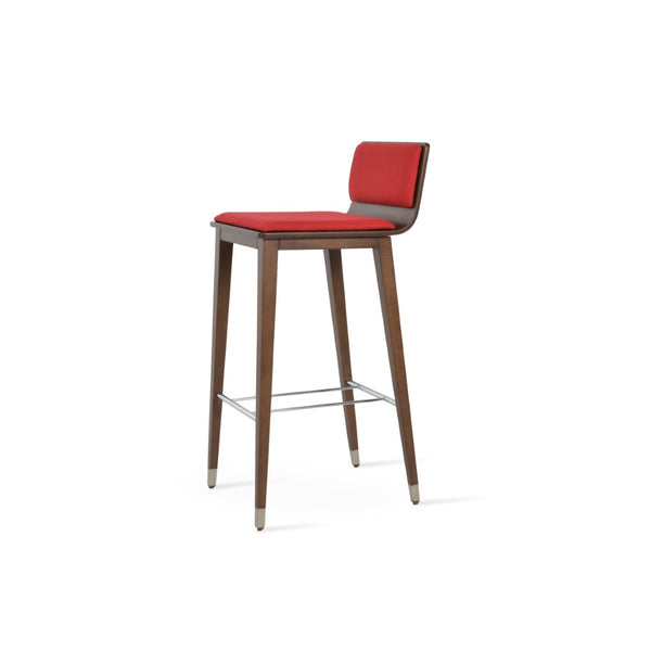 Soho Concept Corona Wood Barstools & Counterstools With Removable Camira Fabric Pads - 10-year Guarantee! Walnut,Chrome,Red  Soho-concept-dining-chair-06627