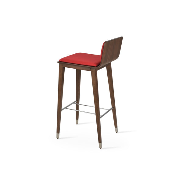 Soho Concept Corona Wood Barstools & Counterstools With Removable Camira Fabric Pads - 10-year Guarantee! Walnut,Chrome,Red  Soho-concept-dining-chair-10895