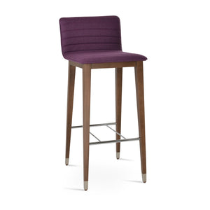 Soho Concept Corona Wood Full Upholstered Stools - Solid Walnut Or Ash, 10-year Guarantee, Luxurious Comfort Walnut  Soho-concept-dining-chair-10894