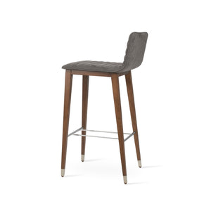 Soho Concept Corona Wood Barstools & Counterstools - Luxurious Upholstery, Solid Wood, 10-year Guarantee, Elegant Design Walnut,Grey  Soho-concept-dining-chair-10892