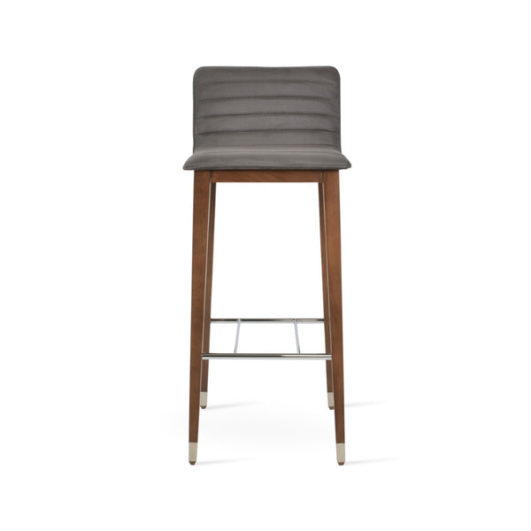 Soho Concept Corona Wood Barstools & Counterstools - Luxurious Upholstery, Solid Wood, 10-year Guarantee, Elegant Design Walnut,Grey  Soho-concept-dining-chair-07583