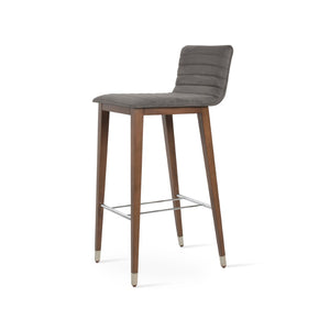 Soho Concept Corona Wood Barstools & Counterstools - Luxurious Upholstery, Solid Wood, 10-year Guarantee, Elegant Design Walnut,Grey  Soho-concept-dining-chair-06624