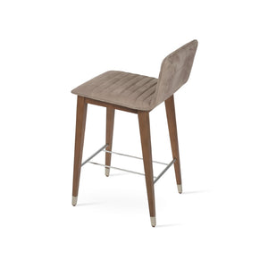 Soho Concept Corona Wood Barstools & Counterstools - Luxurious Upholstery, Solid Wood, 10-year Guarantee, Elegant Design Walnut  Soho-concept-dining-chair-10893