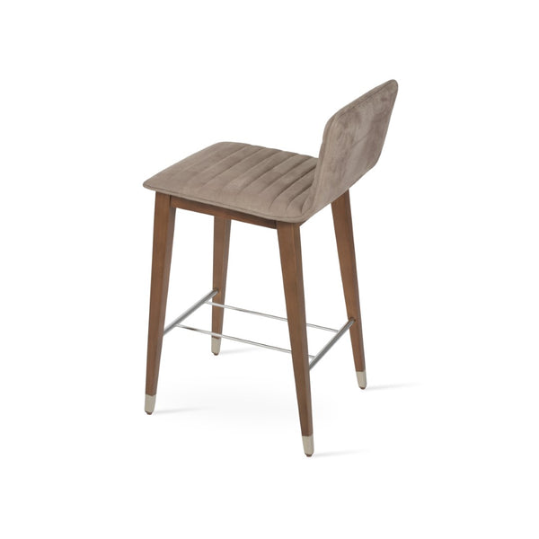 Soho Concept Corona Wood Barstools & Counterstools - Luxurious Upholstery, Solid Wood, 10-year Guarantee, Elegant Design Walnut  Soho-concept-dining-chair-10893