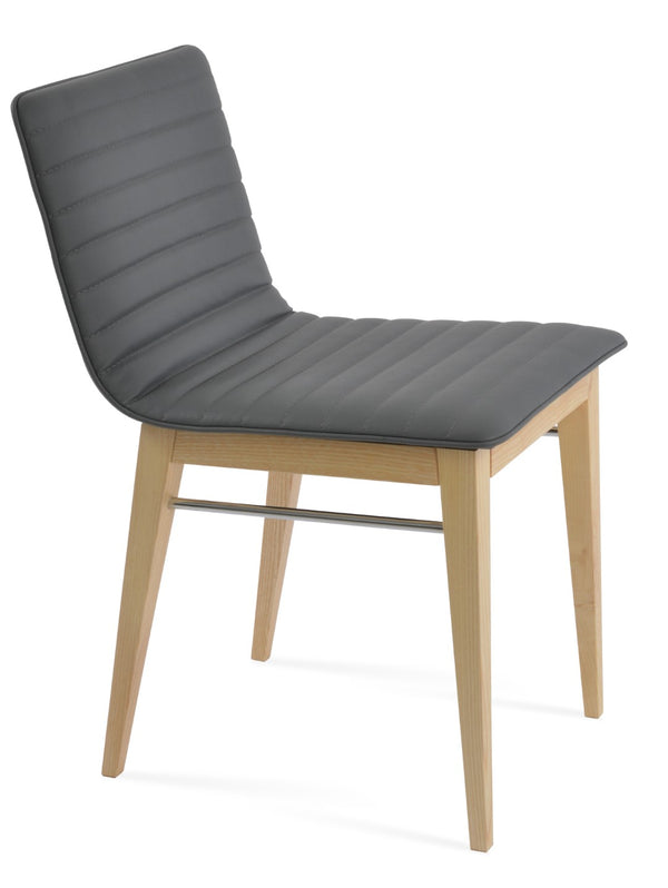 Soho Concept Corona Wood Dining Chair - Stylish Full Upholstery With 2-year Guarantee In Soft Black, Walnut & Gold Natural,Ash,Grey  Soho-concept-dining-chair-01823