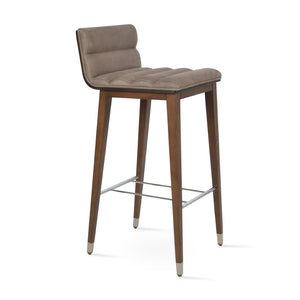 Soho Concept Corona Wood Barstools & Counterstools - Stylish Comfort Upholstered Seats, 10-year Warranty, Walnut Finish Walnut  Soho-concept-dining-chair-10889