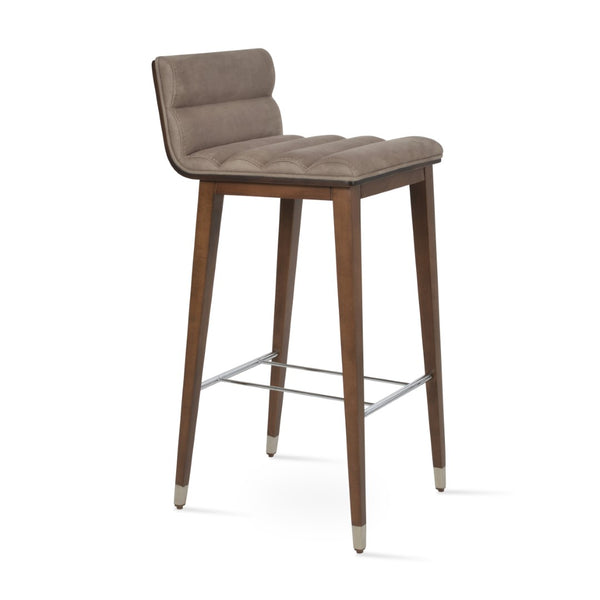 Soho Concept Corona Wood Barstools & Counterstools - Stylish Comfort Upholstered Seats, 10-year Warranty, Walnut Finish Walnut  Soho-concept-dining-chair-10889