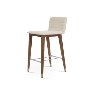 Soho Concept Corona Wood Barstools & Counterstools - Luxurious Upholstery, Solid Wood, 10-year Guarantee, Elegant Design Walnut,White  Soho-concept-dining-chair-07579