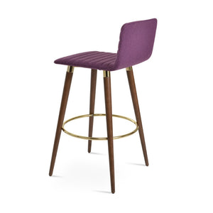 Soho Concept Corona Dr. Barstools & Counterstools - Full Upholstery, Camira Blazer Wool, Walnut & Gold Finish Walnut,Gold  Soho-concept-dining-chair-10799