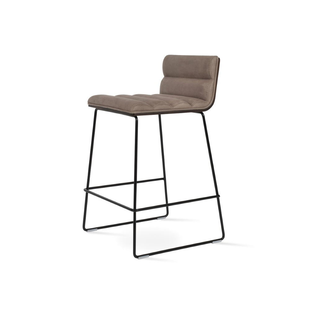 Soho Concept Corona Wire Comfort Barstools & Counterstools | Plush Camira Fabrics, 10-year Guarantee, Modern Design Walnut  Soho-concept-dining-chair-10804