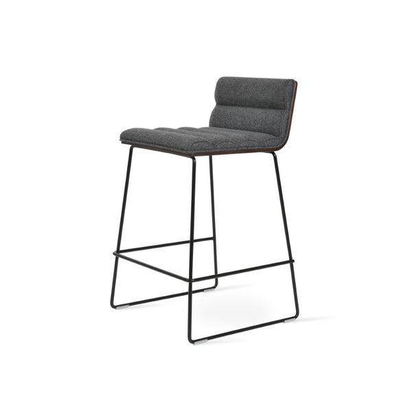 Soho Concept Corona Wire Barstools & Counterstools - Stylish Comfort Upholstery, 10-year Guarantee, Modern Design Black,Walnut,Dark Grey  Soho-concept-dining-chair-07536