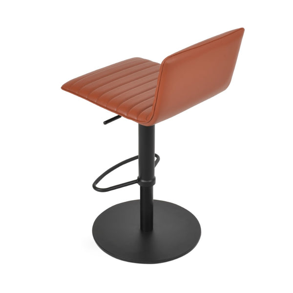 Soho Concept Corona Piston Stool With Adjustable Height, Premium Wood Seat & Stylish Metal Base - 10 Year Guarantee Black  Soho-concept-dining-chair-07538