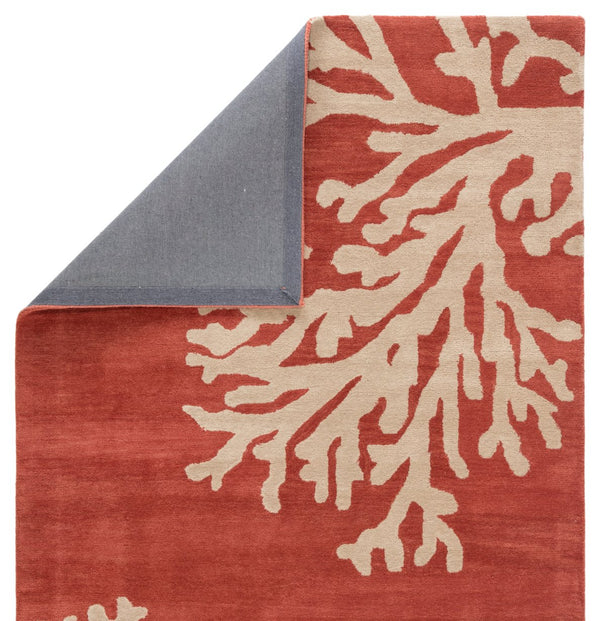Jaipur Living Coastal Seaside Bough Cos02 Tufted Handmade 100% Wool Contemporary/Modern Abstract Indoor Rug Coral, Tan 100% Wool, 100% Cotton Rug121230