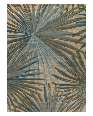 Jaipur Living Coastal Seaside Palmetto Cos33 Tufted Handmade 100% Wool Contemporary Floral Indoor Rug Blue, Green 100% Wool, 100% Cotton Rug127445