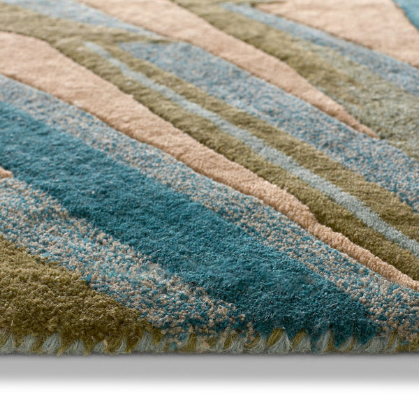 Jaipur Living Coastal Seaside Palmetto Cos33 Tufted Handmade 100% Wool Contemporary Floral Indoor Rug Blue, Green 100% Wool, 100% Cotton Rug127445