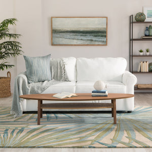 Jaipur Living Coastal Seaside Palmetto Cos33 Tufted Handmade 100% Wool Contemporary Floral Indoor Rug Blue, Green 100% Wool, 100% Cotton Rug127445
