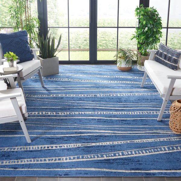 Safavieh Cottage 966 Power Loomed Indoor / Outdoor Rug Blue COT966N-8
