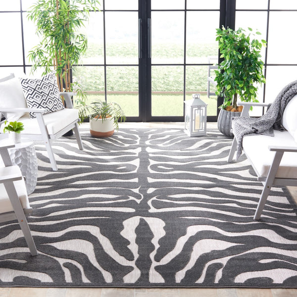 Safavieh Sams Bahama Cottage Power Loomed Indoor / Outdoor Rug Light Grey / Grey COTS583A-8