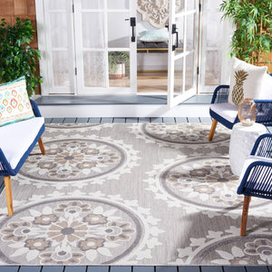 Safavieh Sams Bahama Cottage Power Loomed Indoor / Outdoor Rug Light Grey / Taupe COTS858A-8