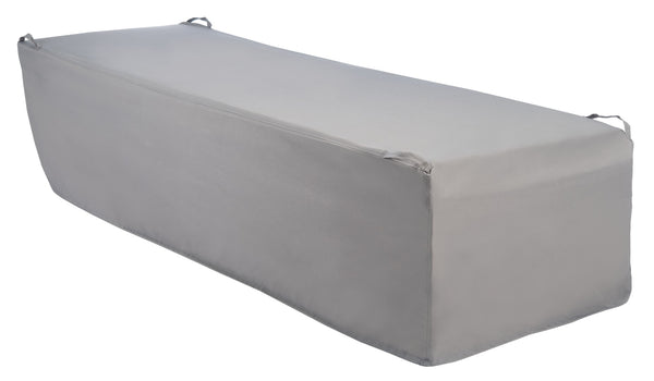 Safavieh NEWPORT Lounge Chair Cover - Heavy-Duty Grey Protection Against Weather, UV & Debris for Outdoors COV7022