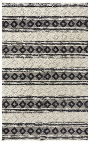 Rizzy Capri CPI104 Hand Woven Casual Polyester/Wool Blend Rug Beige/Navy 8'6" x 11'6"