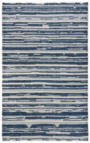 Rizzy Capri CPI105 Hand Woven Casual Polyester/Wool Blend Rug Ivory/Blue 8'6" x 11'6"