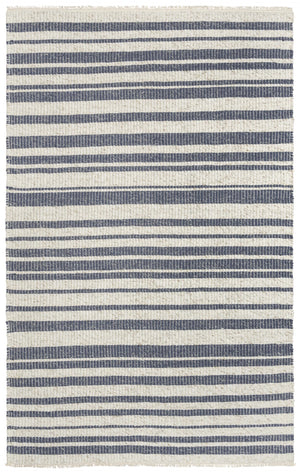 Rizzy Capri CPI107 Hand Woven Casual Polyester/Wool Blend Rug Ivory/Blue 8'6" x 11'6"