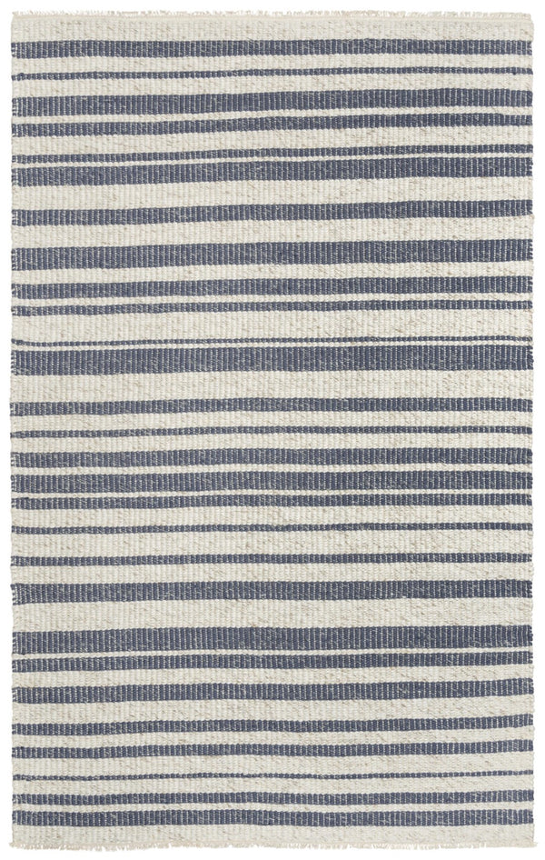 Rizzy Capri CPI107 Hand Woven Casual Polyester/Wool Blend Rug Ivory/Blue 8'6" x 11'6"