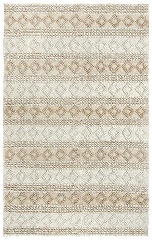 Rizzy Capri CPI108 Hand Woven Casual Polyester/Wool Blend Rug Beige 8'6" x 11'6"