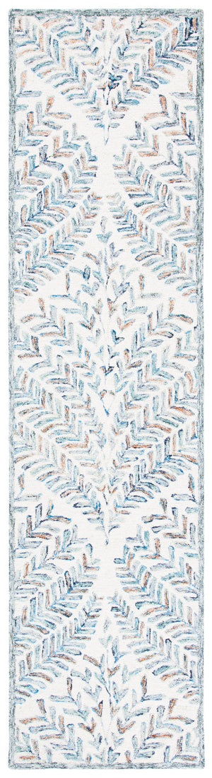 Safavieh Capri Hand Tufted Wool Area Rug - Elegant Floral Design In Ivory And Blue For Luxurious Home Decor Ivory ,Blue Wool Cpr208a-11sq