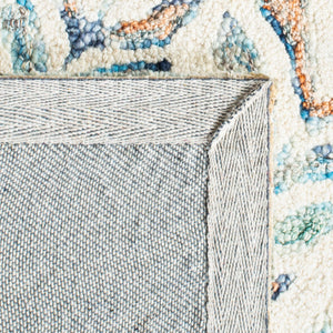 Safavieh Capri Hand Tufted Wool Area Rug - Elegant Floral Design In Ivory And Blue For Luxurious Home Decor Ivory ,Blue Wool Cpr208a-11sq
