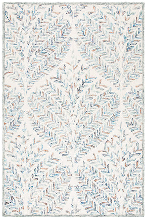 Safavieh Capri Hand Tufted Wool Area Rug - Elegant Floral Design In Ivory And Blue For Luxurious Home Decor Ivory ,Blue Wool Cpr208a-11sq
