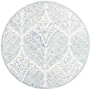 Safavieh Capri Hand Tufted Wool Area Rug - Elegant Floral Design In Ivory And Blue For Luxurious Home Decor Ivory ,Blue Wool Cpr208a-11sq