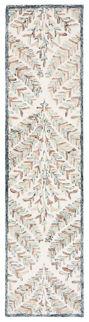 Safavieh Capri Hand Tufted Wool Area Rug - Elegant Floral Design In Ivory And Blue For Luxurious Home Decor Ivory ,Green Wool Cpr208b-25