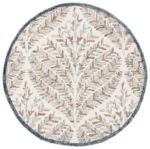 Safavieh Capri Hand Tufted Wool Area Rug - Elegant Floral Design In Ivory And Blue For Luxurious Home Decor Ivory ,Green Wool Cpr208b-25