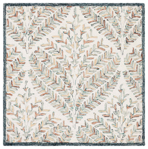 Safavieh Capri Hand Tufted Wool Area Rug - Elegant Floral Design In Ivory And Blue For Luxurious Home Decor Ivory ,Green Wool Cpr208b-25