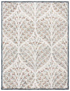 Safavieh Capri Hand Tufted Wool Area Rug - Elegant Floral Design In Ivory And Blue For Luxurious Home Decor Ivory ,Green Wool Cpr208b-25