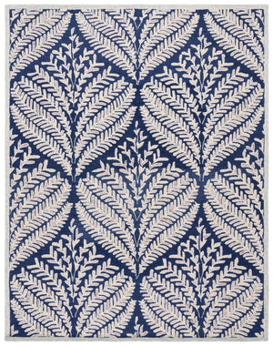 Safavieh Capri Hand Tufted Wool Area Rug - Elegant Floral Design In Ivory And Blue For Luxurious Home Decor Navy ,Ivory Wool Cpr208n-25