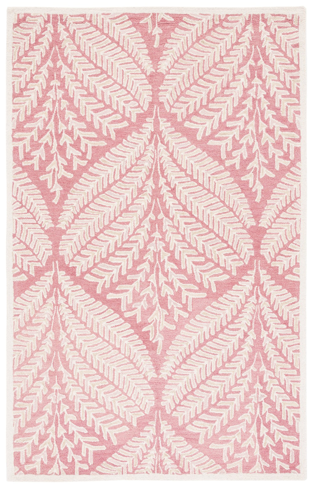 Safavieh Capri Hand Tufted Wool Area Rug - Elegant Floral Design In Ivory And Blue For Luxurious Home Decor Pink ,Ivory Wool Cpr208r-3sq