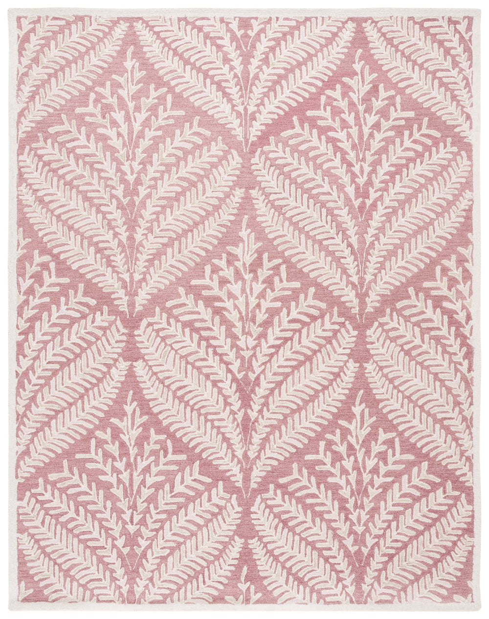 Safavieh Capri Hand Tufted Wool Area Rug - Elegant Floral Design In Ivory And Blue For Luxurious Home Decor Pink ,Ivory Wool Cpr208r-3sq