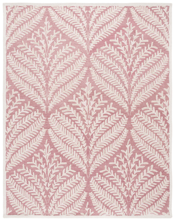 Safavieh Capri Hand Tufted Wool Area Rug - Elegant Floral Design In Ivory And Blue For Luxurious Home Decor Pink ,Ivory Wool Cpr208r-3sq