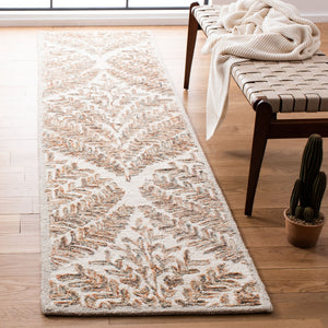Safavieh Capri Hand-Tufted Oval Wool Rug 5X8 In Ivory Brown – Soft 1/2" Pile, Durable Natural Fiber, Elegant Finish CPR208T-5OV