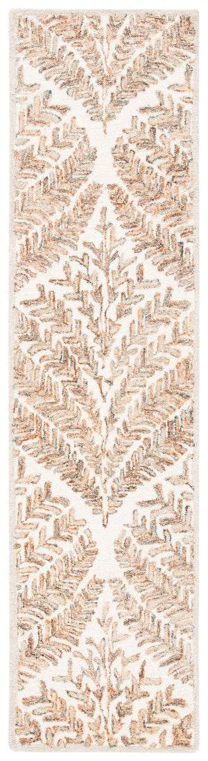 Safavieh Capri Hand-Tufted Oval Wool Rug 5X8 In Ivory Brown – Soft 1/2" Pile, Durable Natural Fiber, Elegant Finish CPR208T-5OV