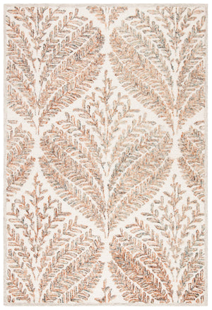 Safavieh Capri Hand-Tufted Oval Wool Rug 5X8 In Ivory Brown – Soft 1/2" Pile, Durable Natural Fiber, Elegant Finish CPR208T-5OV
