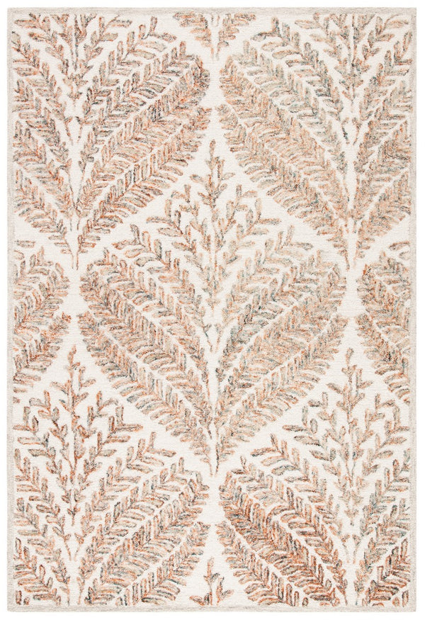 Safavieh Capri 208 Hand Tufted Floral Rug Ivory / Brown CPR208T-8SQ