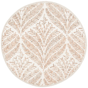 Safavieh Capri Hand-Tufted Oval Wool Rug 5X8 In Ivory Brown – Soft 1/2" Pile, Durable Natural Fiber, Elegant Finish CPR208T-5OV