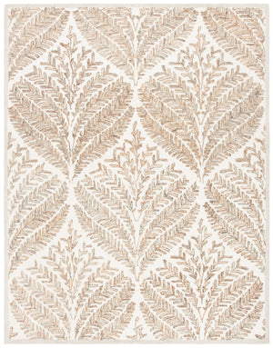 Safavieh Capri Hand Tufted Wool Area Rug - Elegant Floral Design In Ivory And Blue For Luxurious Home Decor Ivory ,Brown Wool Cpr208t-28